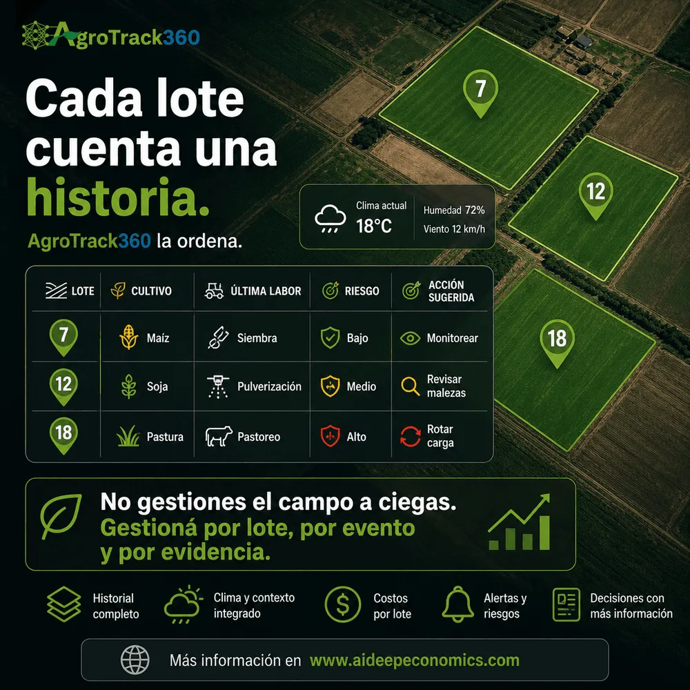 AgroTrack360 — El lote visto desde arriba